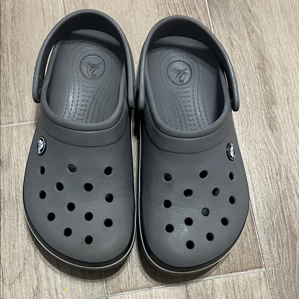 CROCS Gray Sandals with Signature Ventilation